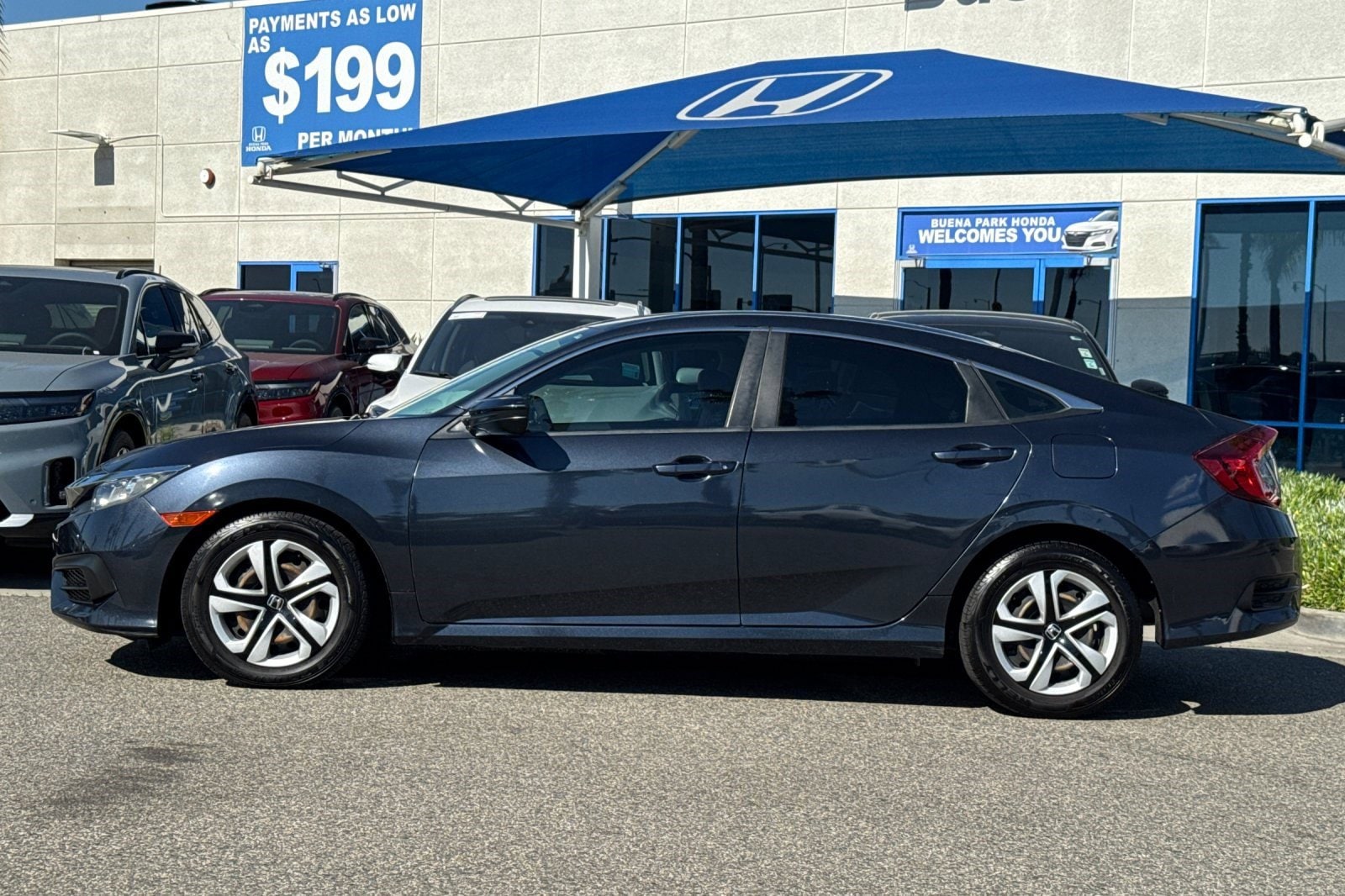 Used 2017 Honda Civic LX with VIN 2HGFC2F52HH547862 for sale in Buena Park, CA