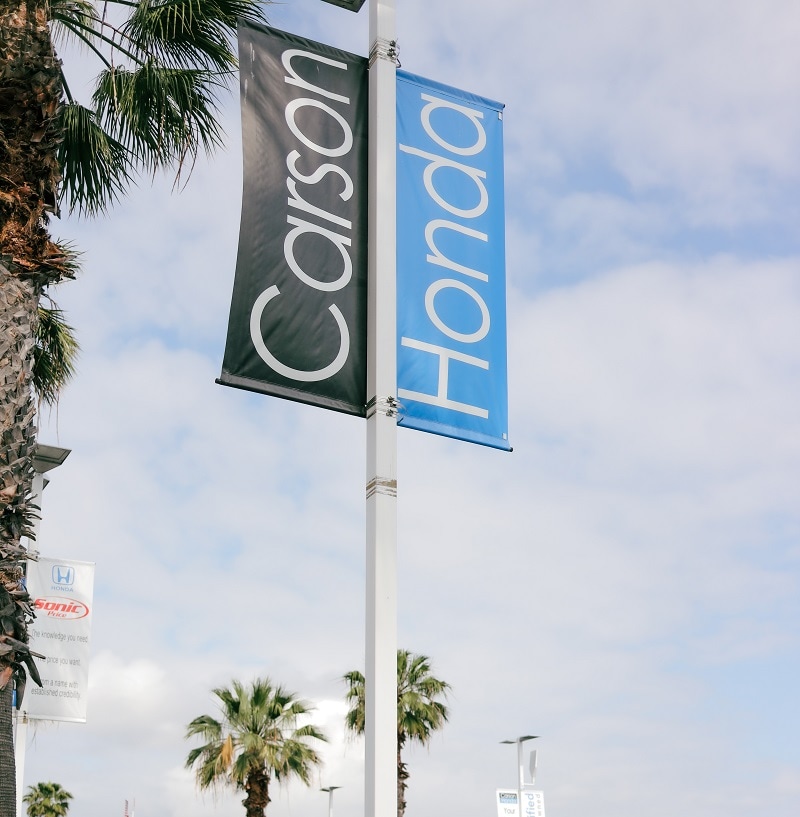 Carson Honda signage Carson Honda signage in their parking lot