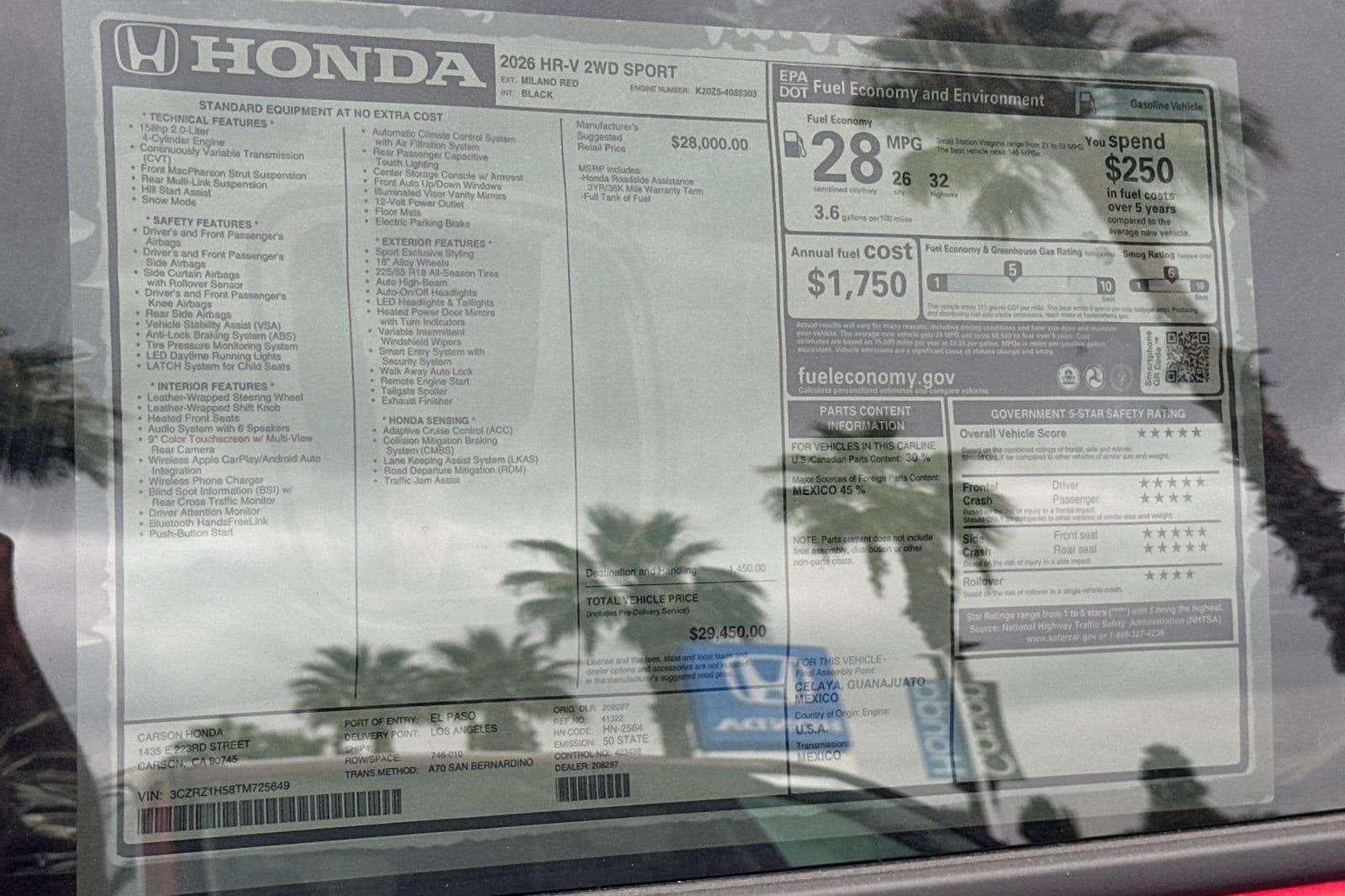2026 Honda HR-V Sport - Photo 30