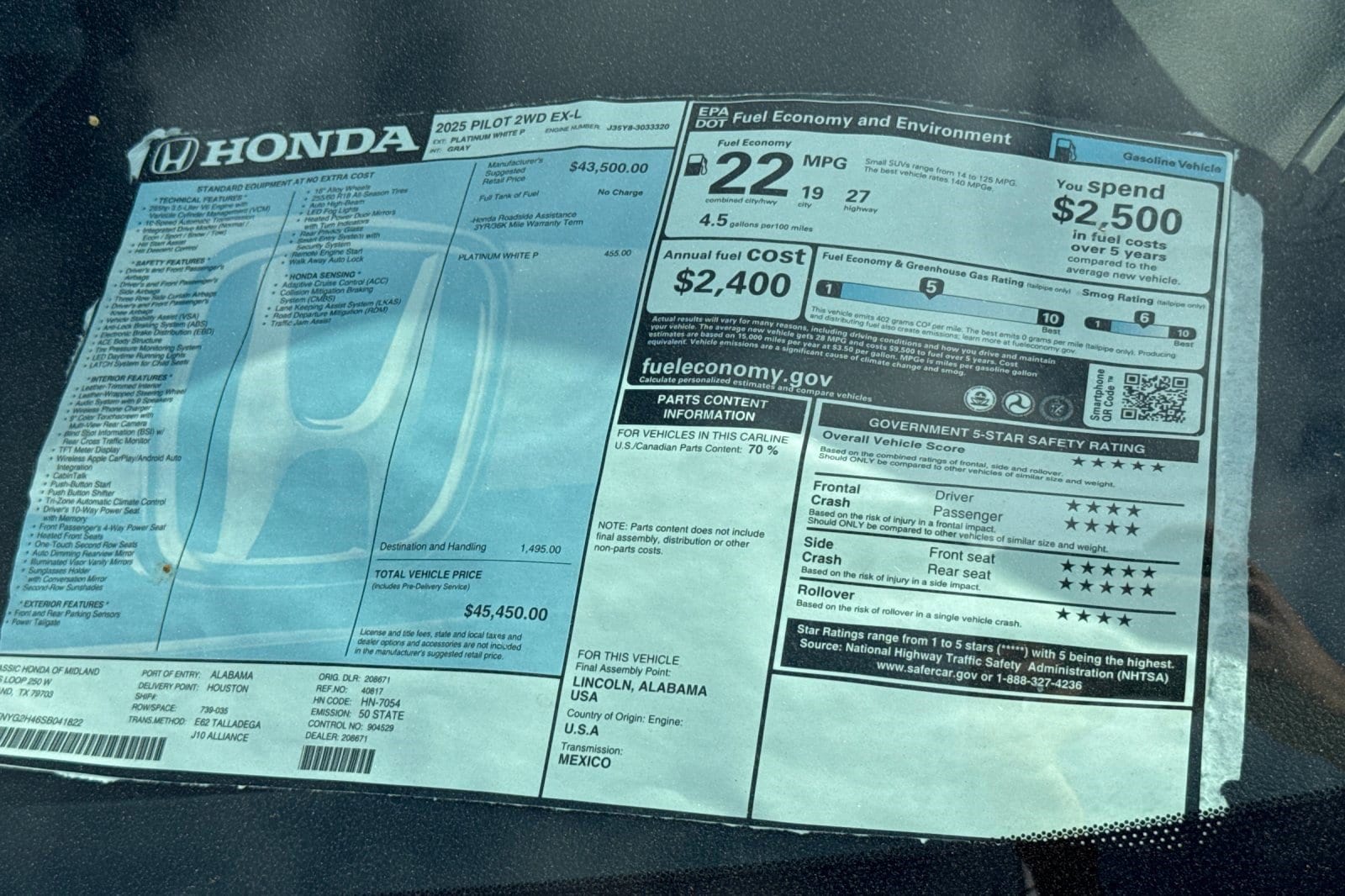 2025 Honda Pilot EX-L - Photo 31