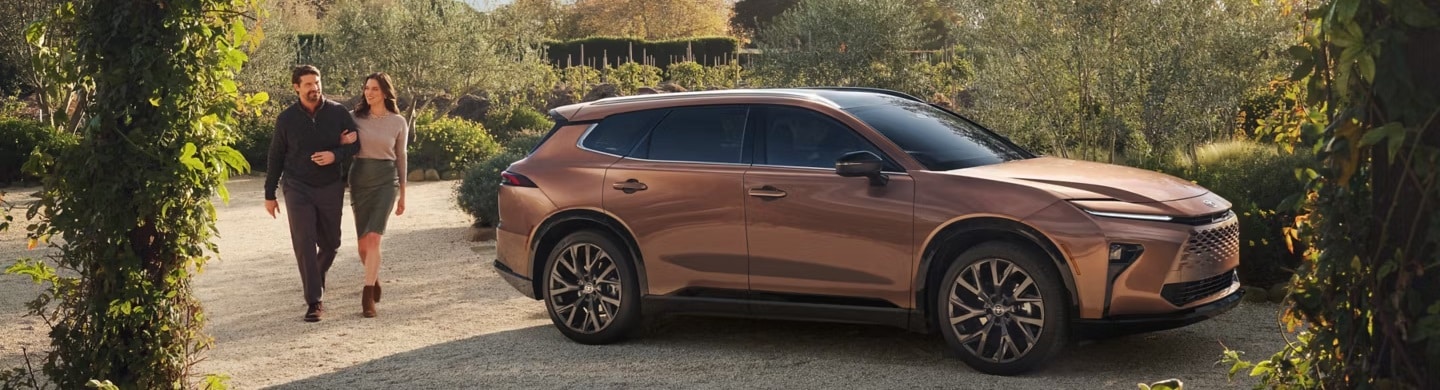 Toyota Crown Signia Limited parked at a garden center
