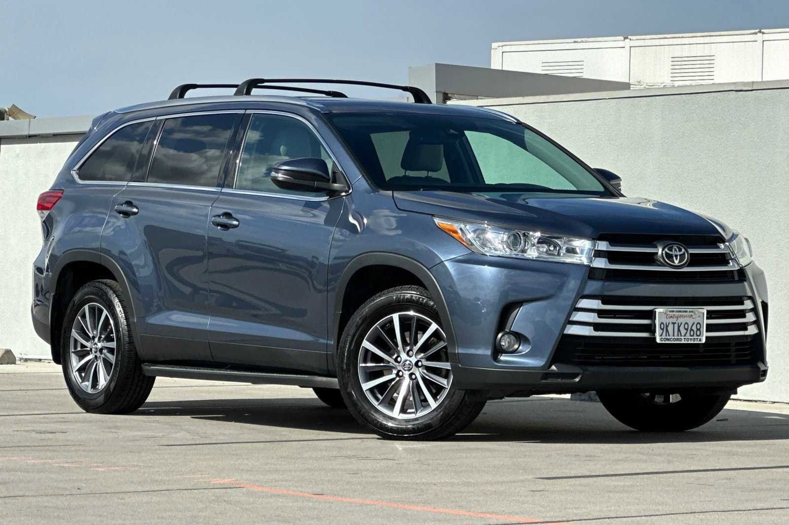 Certified 2019 Toyota Highlander XLE with VIN 5TDKZRFH1KS364573 for sale in Concord, CA