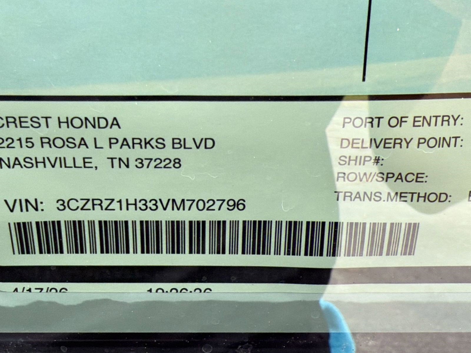 New 2027 Honda HR-V LX For Sale in Nashville TN | Stock: VM702796
