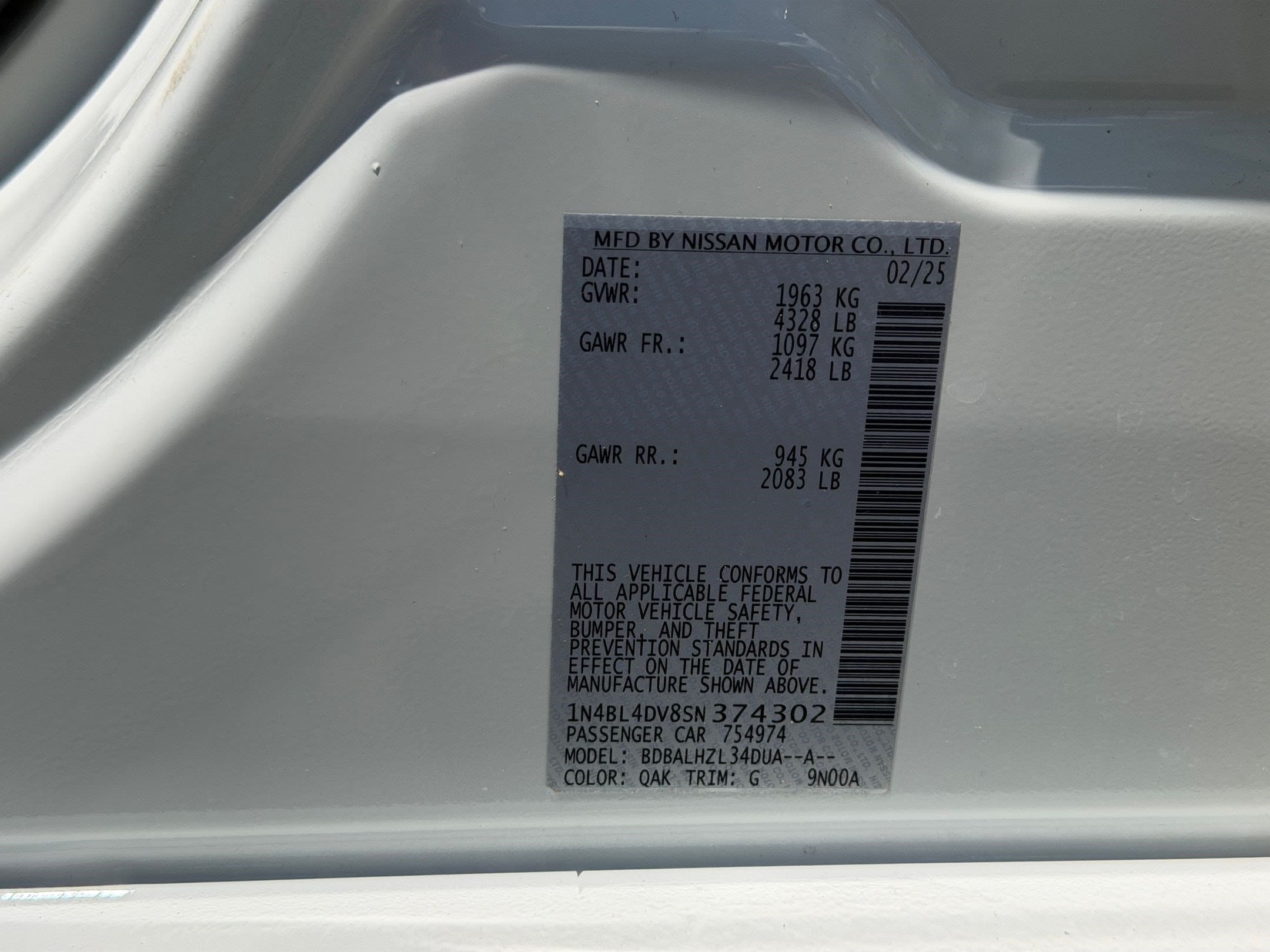 2025 Nissan Altima SV - Photo 18