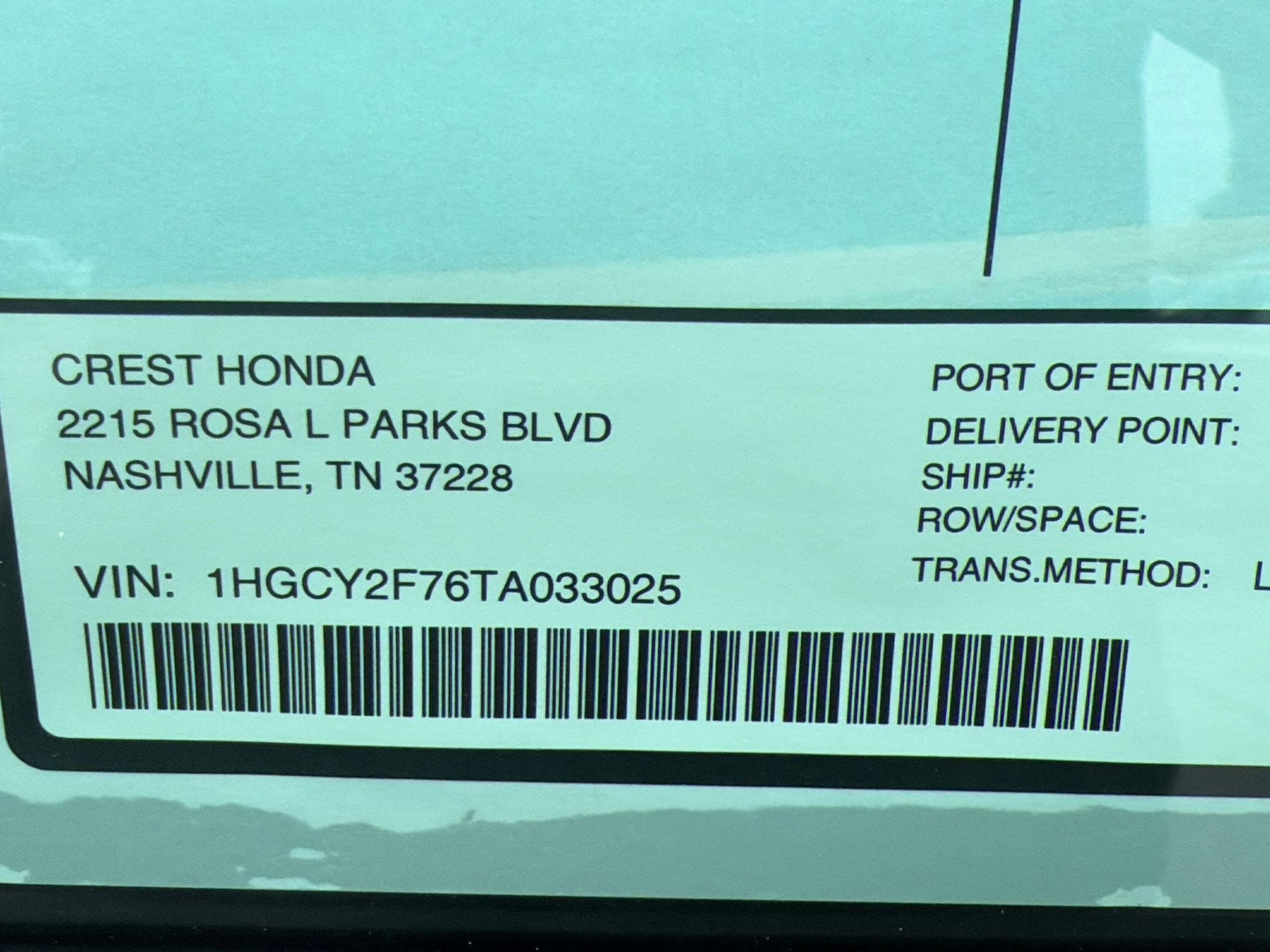 New 2026 Honda Accord Hybrid Sport-L For Sale in Nashville TN