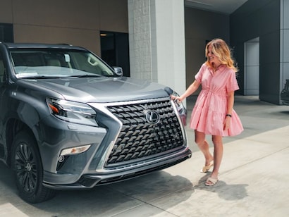 Customer with a new car at Crown Lexus