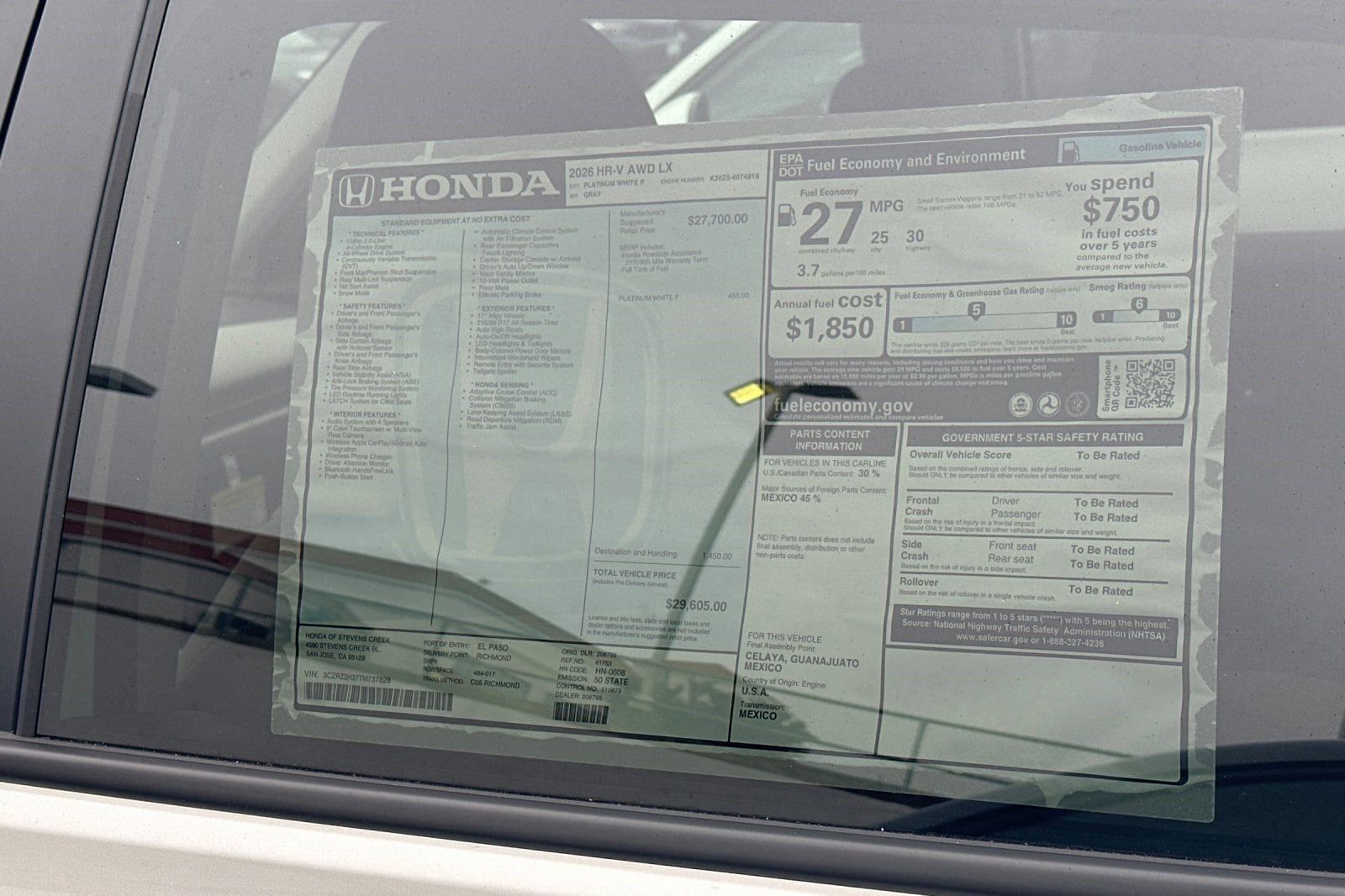 2026 Honda HR-V LX - Photo 33