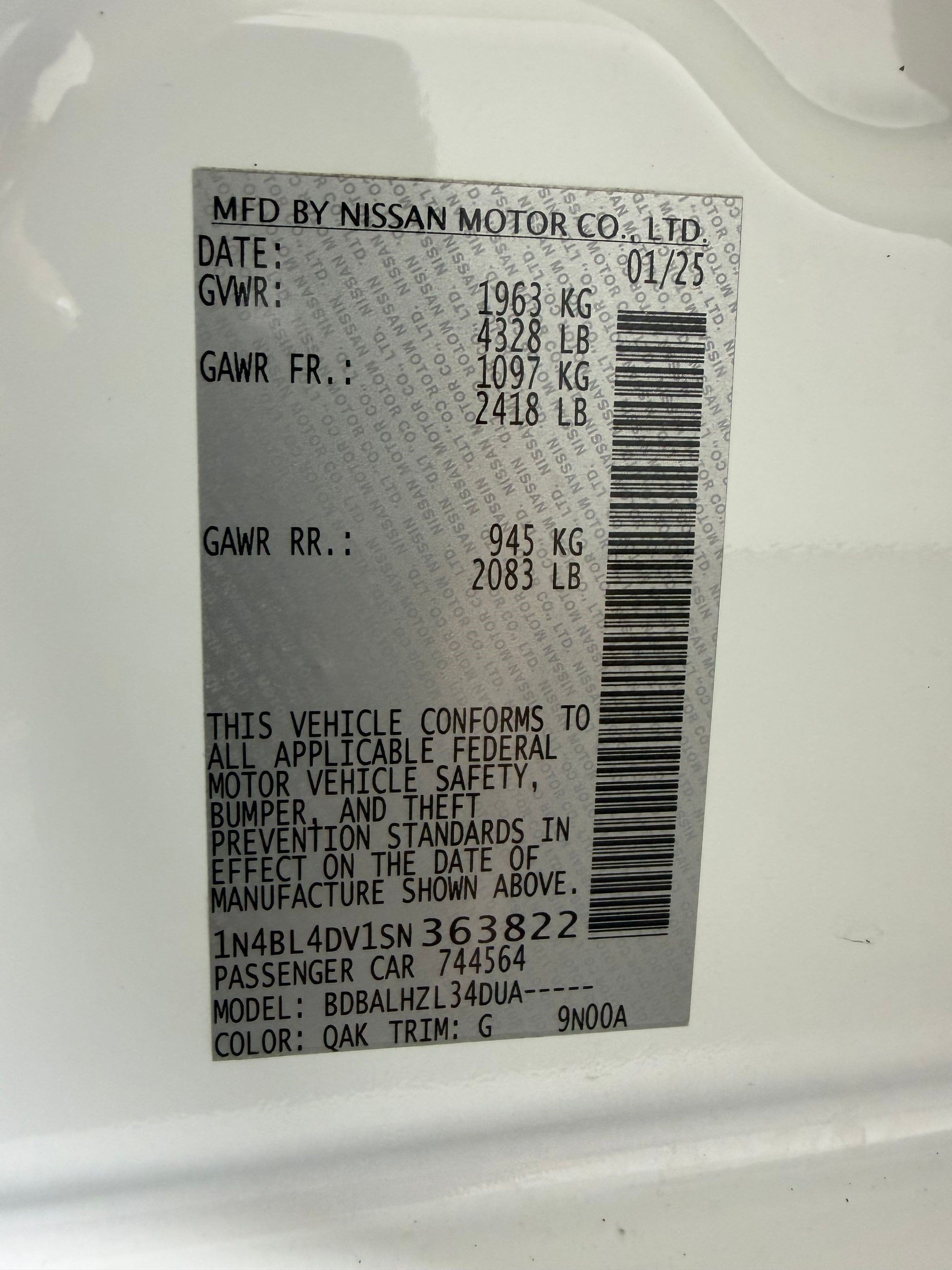 2025 Nissan Altima SV - Photo 19