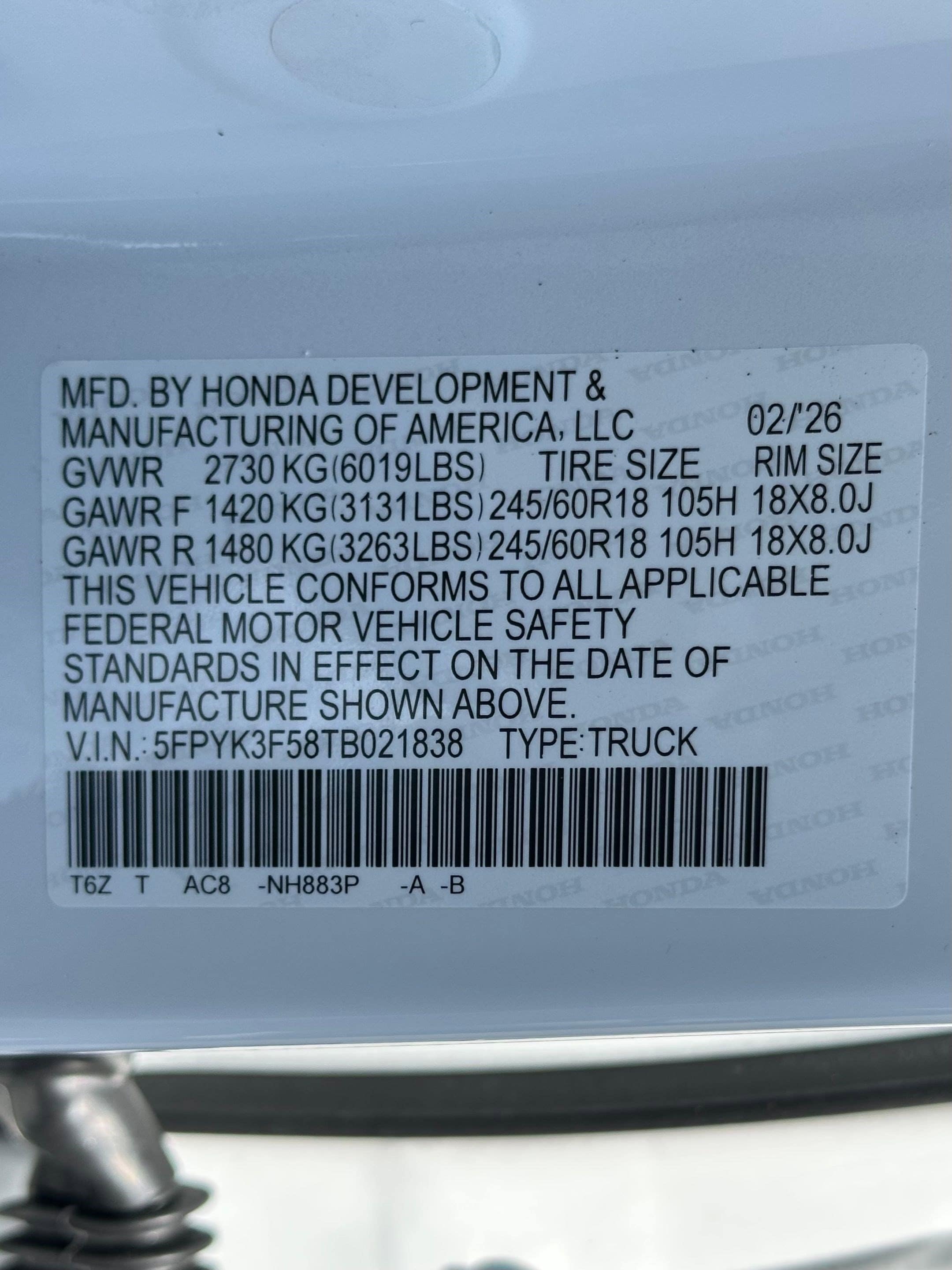 2026 Honda Ridgeline RTL - Photo 22