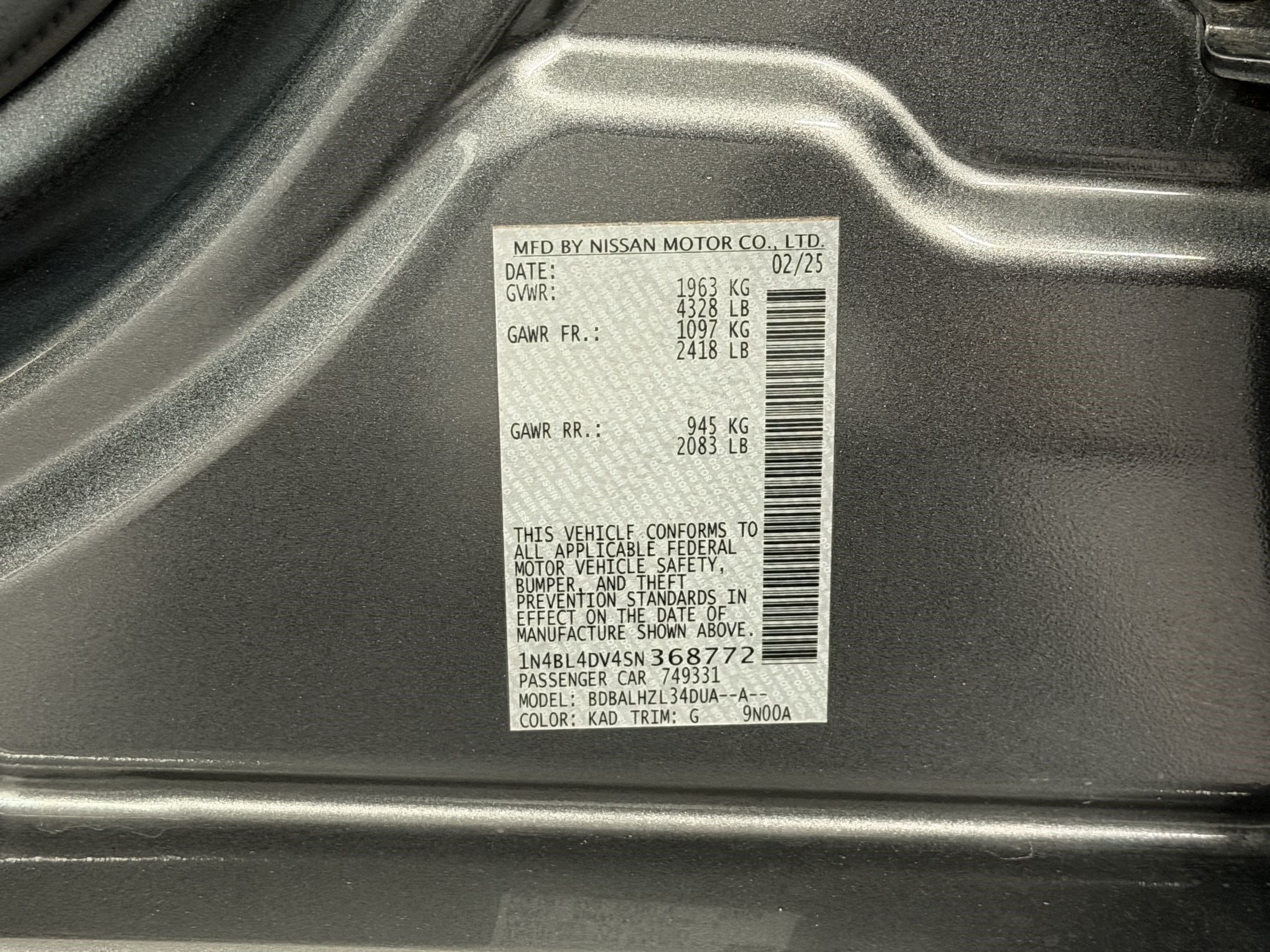 2025 Nissan Altima SV - Photo 23
