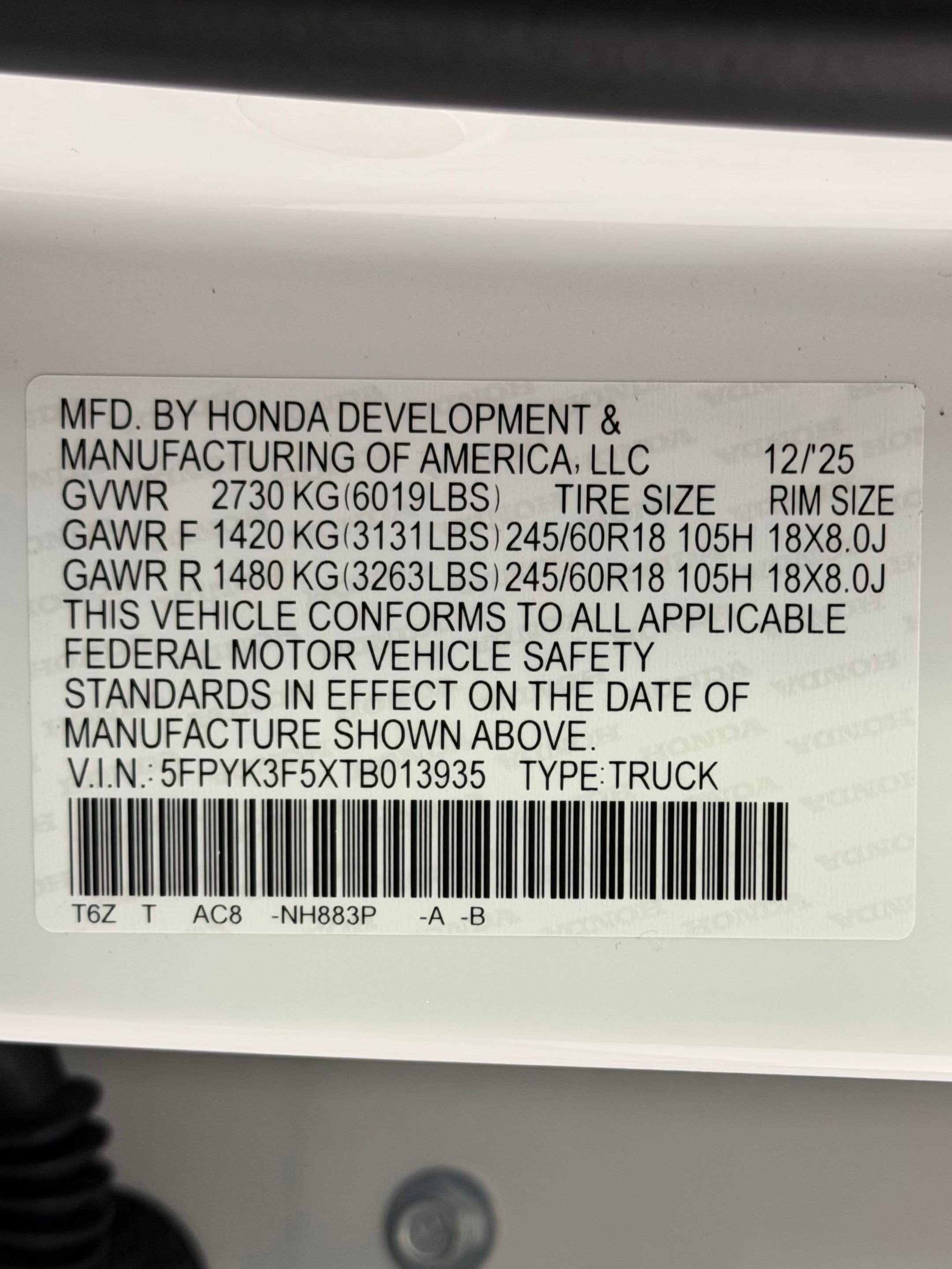 2026 Honda Ridgeline RTL - Photo 22