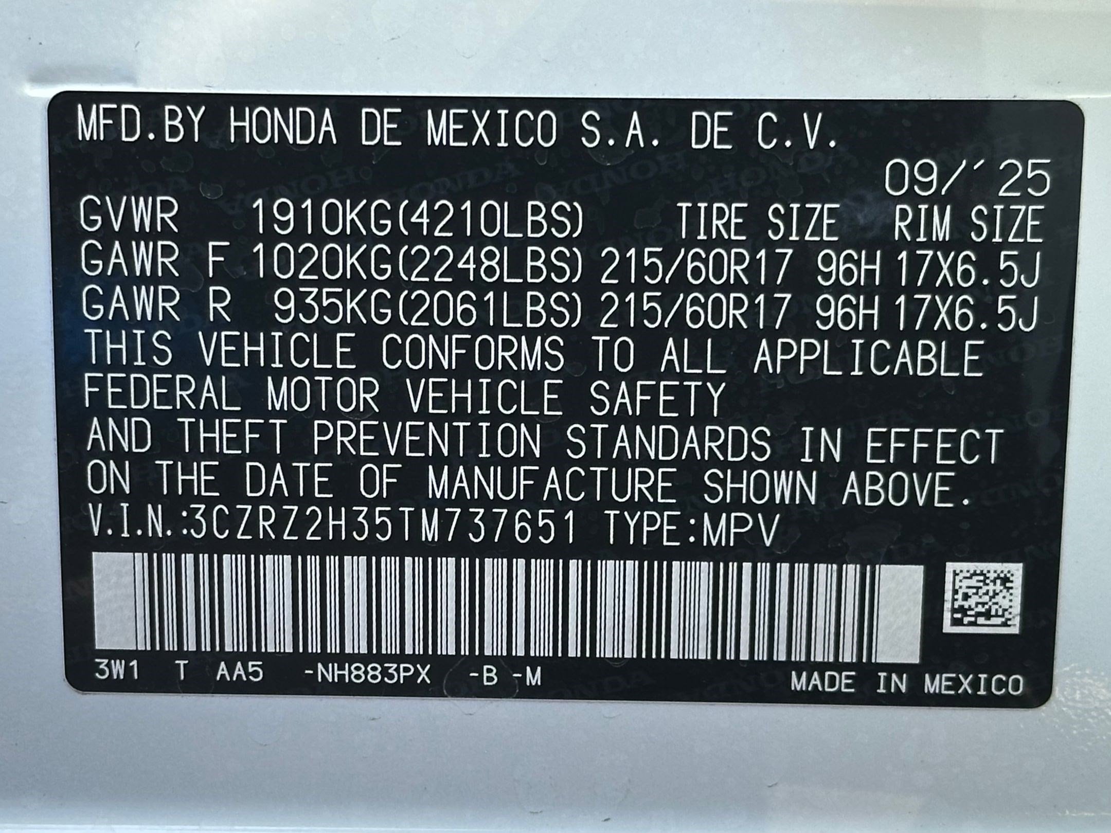 2026 Honda HR-V LX - Photo 21