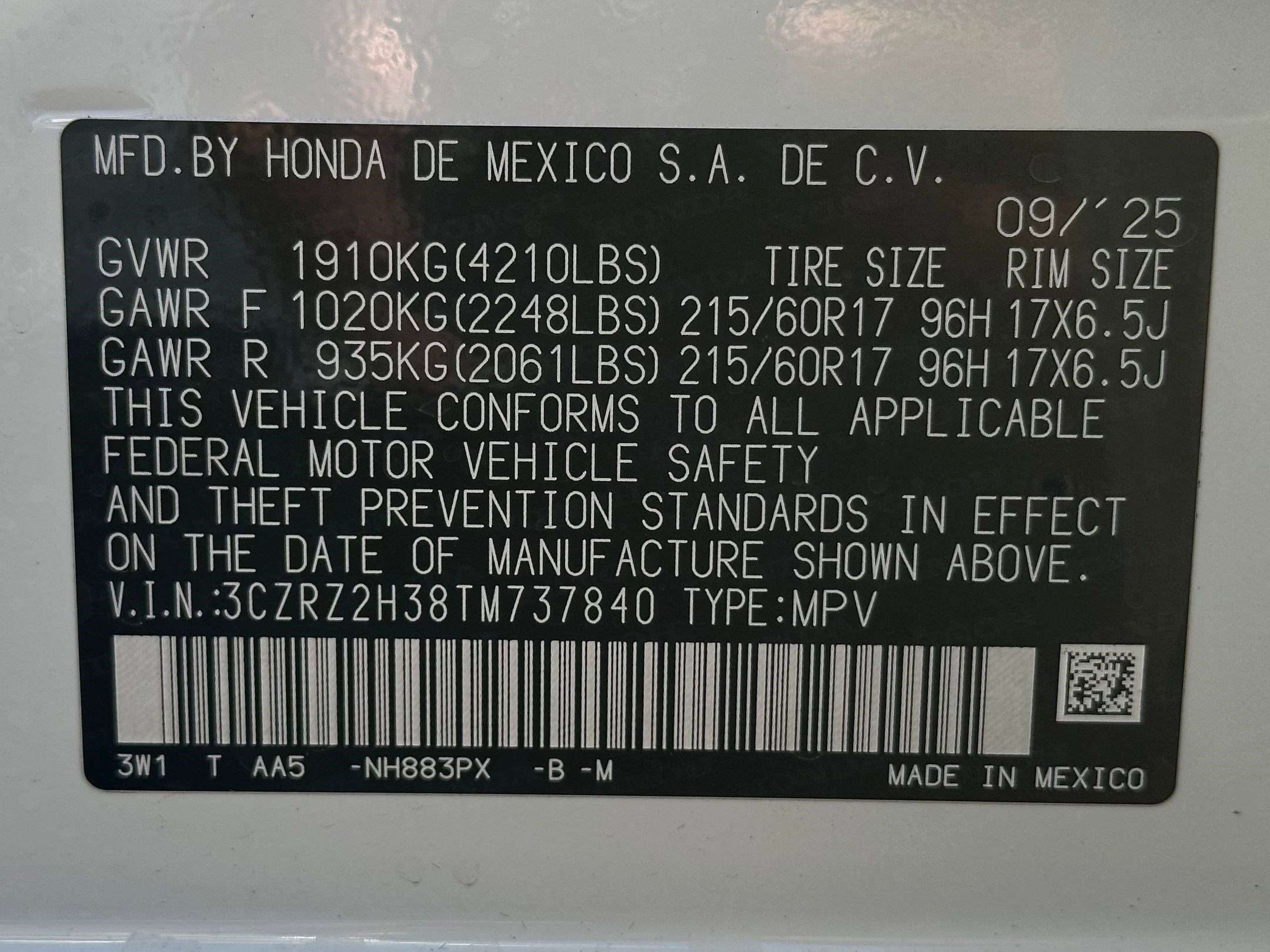 2026 Honda HR-V LX - Photo 21