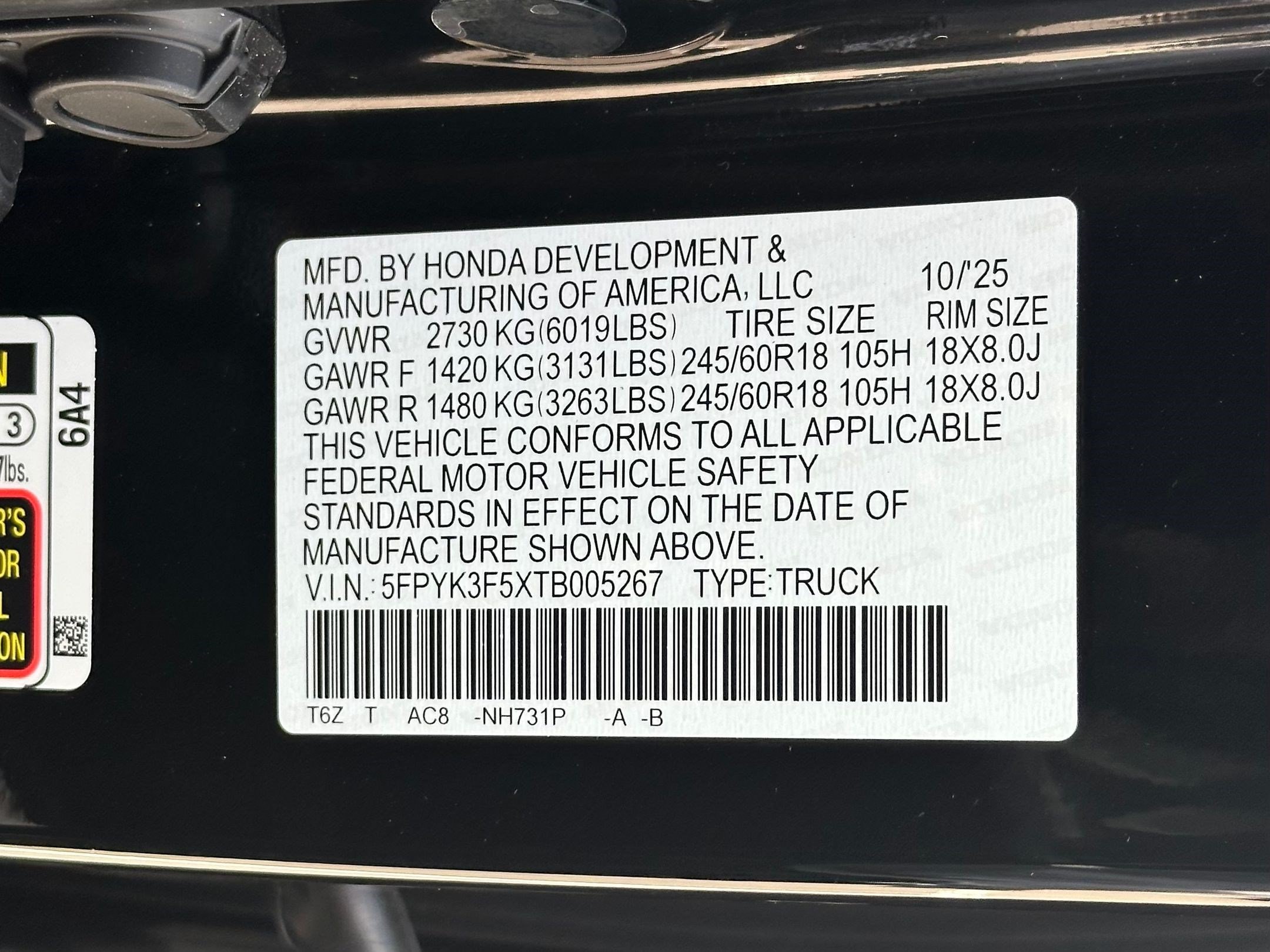 2026 Honda Ridgeline RTL - Photo 26