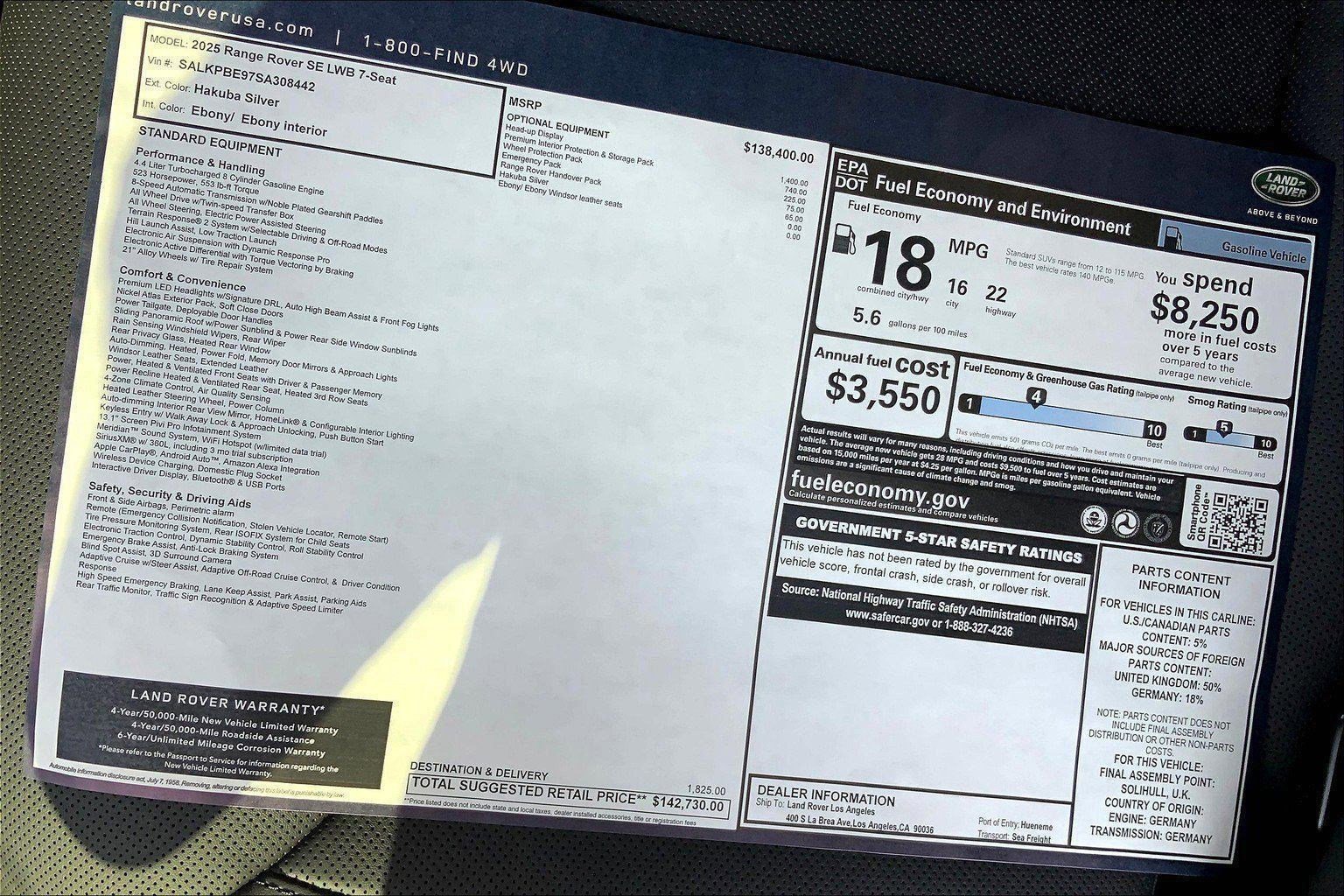 2025 Land Rover Range Rover SE - Photo 14