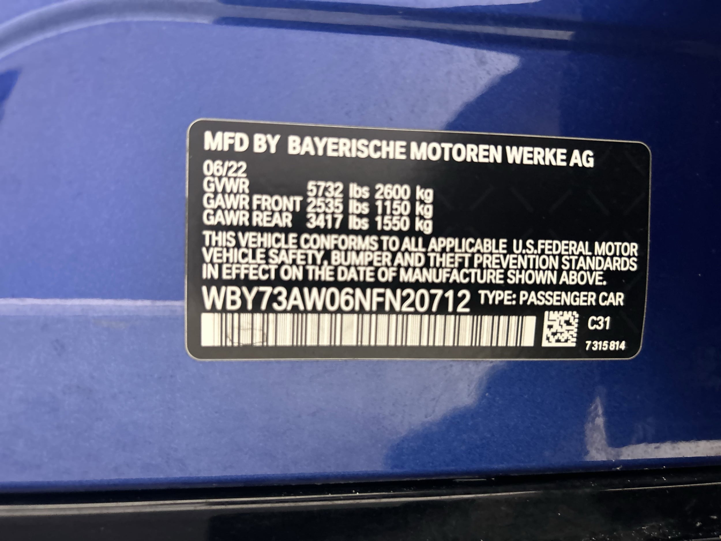 Certified 2022 BMW i4 Base with VIN WBY73AW06NFN20712 for sale in Long Beach, CA