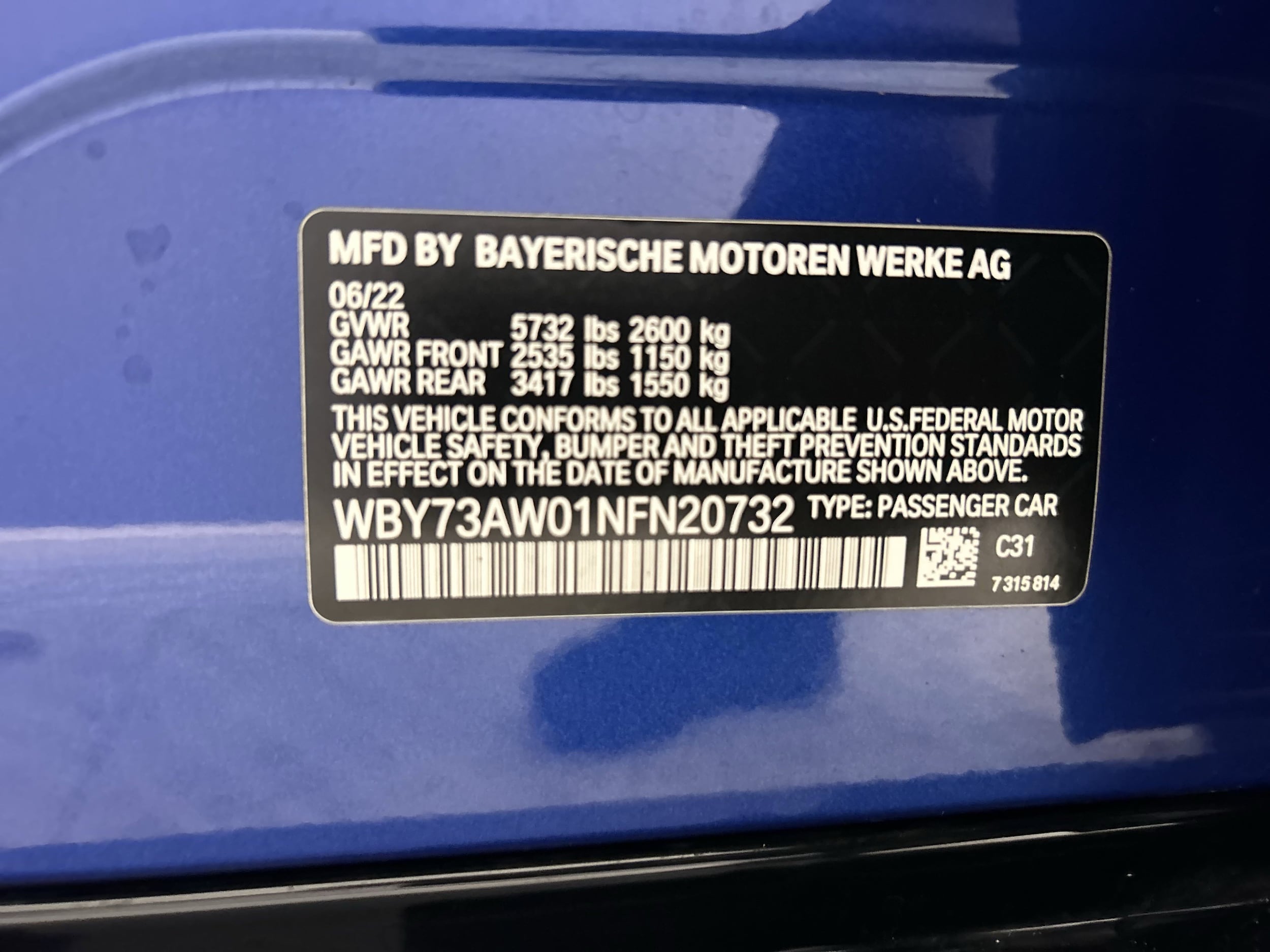 Certified 2022 BMW i4 Base with VIN WBY73AW01NFN20732 for sale in Long Beach, CA