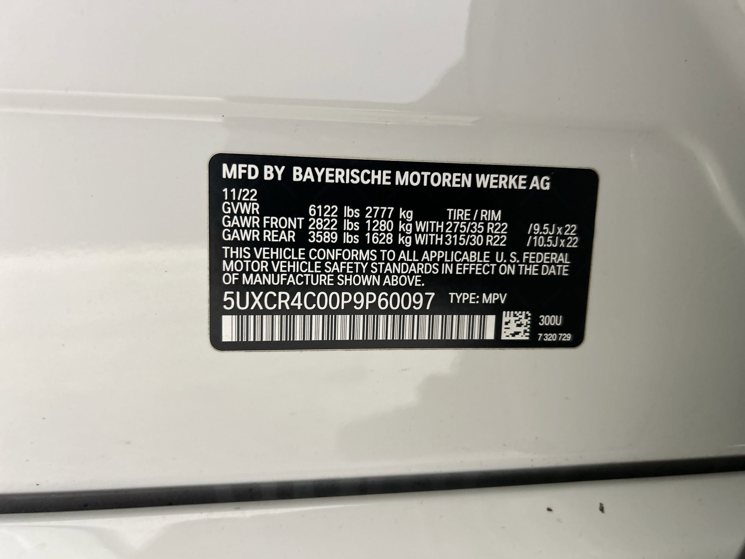 Certified 2023 BMW X5 40i with VIN 5UXCR4C00P9P60097 for sale in Long Beach, CA