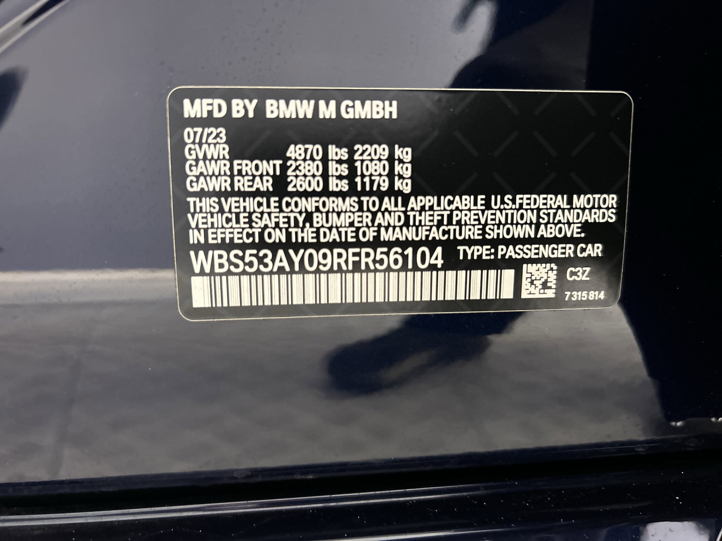 Used 2024 BMW M3 Sedan Base with VIN WBS53AY09RFR56104 for sale in Long Beach, CA