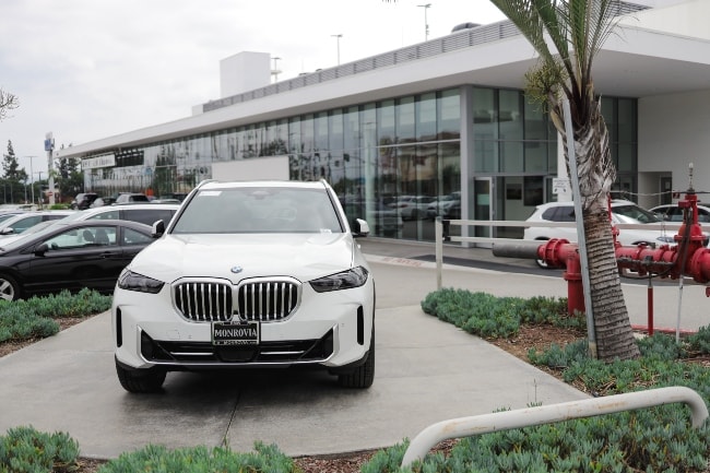 BMW of Monrovia BMW of Monrovia building with BMW SUV out front