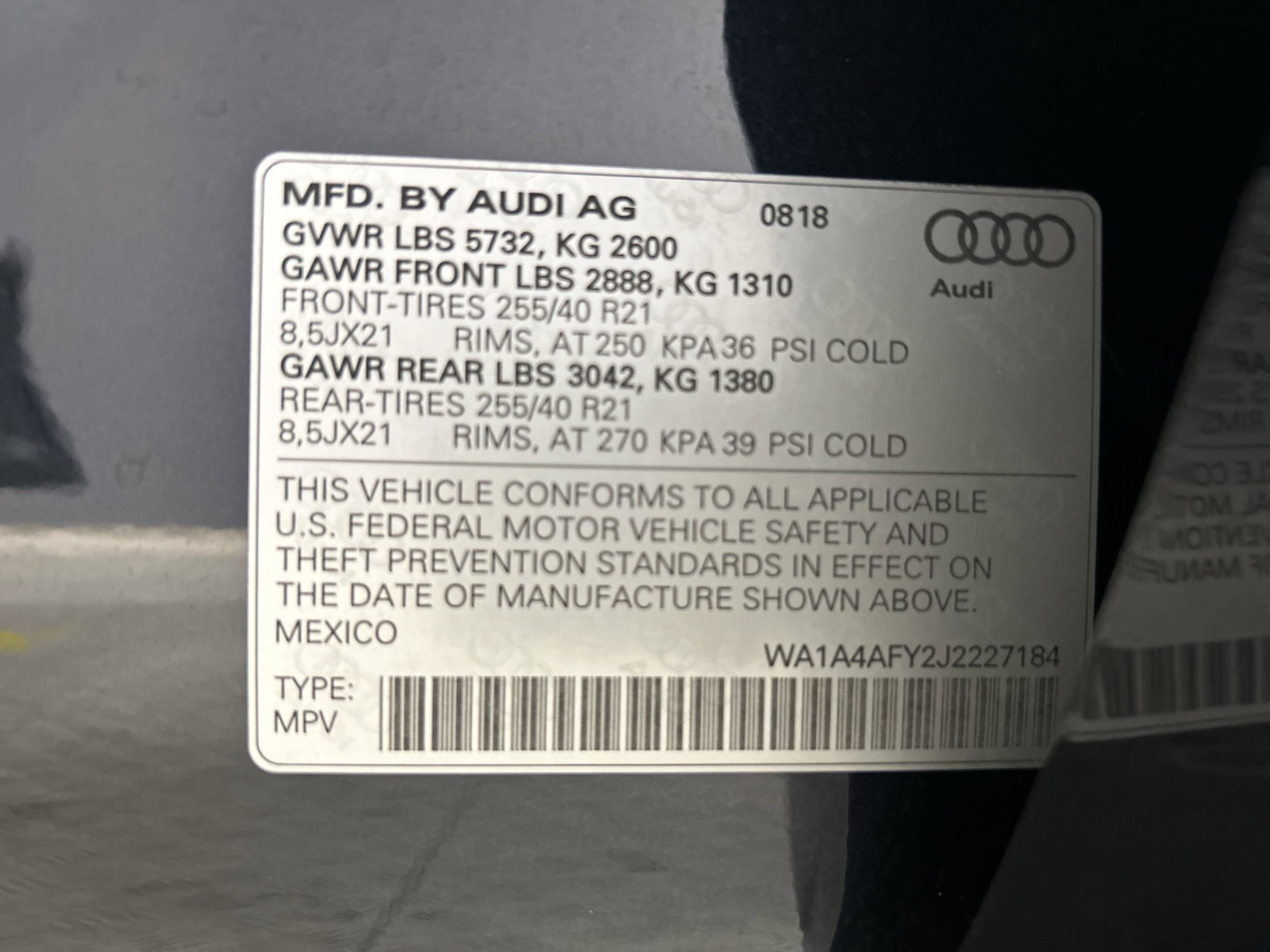 Used 2018 Audi SQ5 Premium Plus with VIN WA1A4AFY2J2227184 for sale in Long Beach, CA