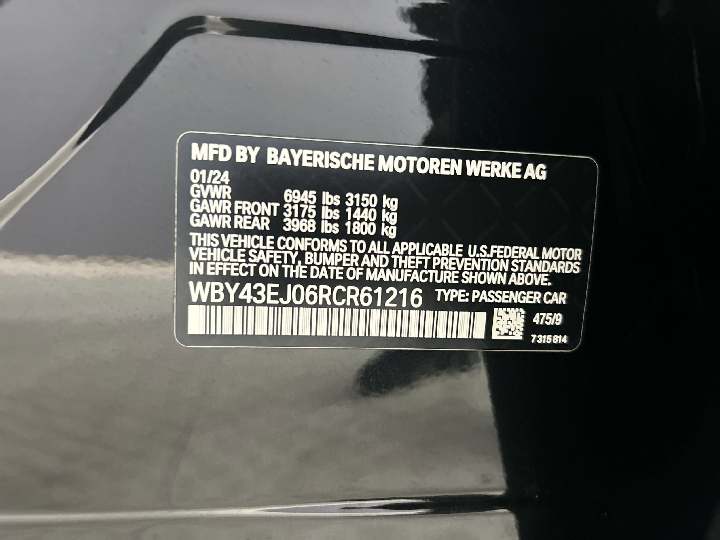 Certified 2024 BMW i7 Base with VIN WBY43EJ06RCR61216 for sale in Long Beach, CA