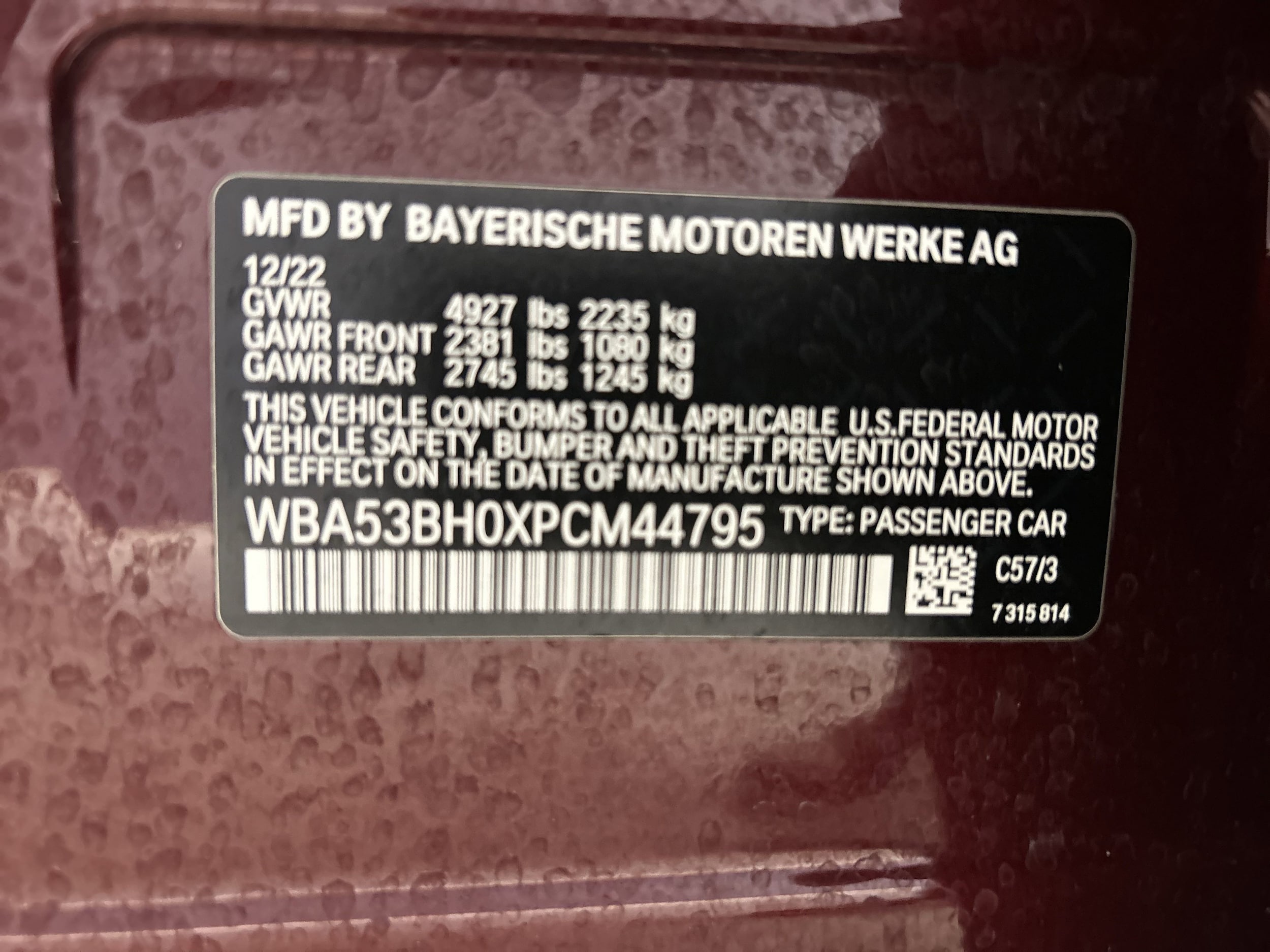 Certified 2023 BMW 5 Series 530i with VIN WBA53BH0XPCM44795 for sale in Long Beach, CA