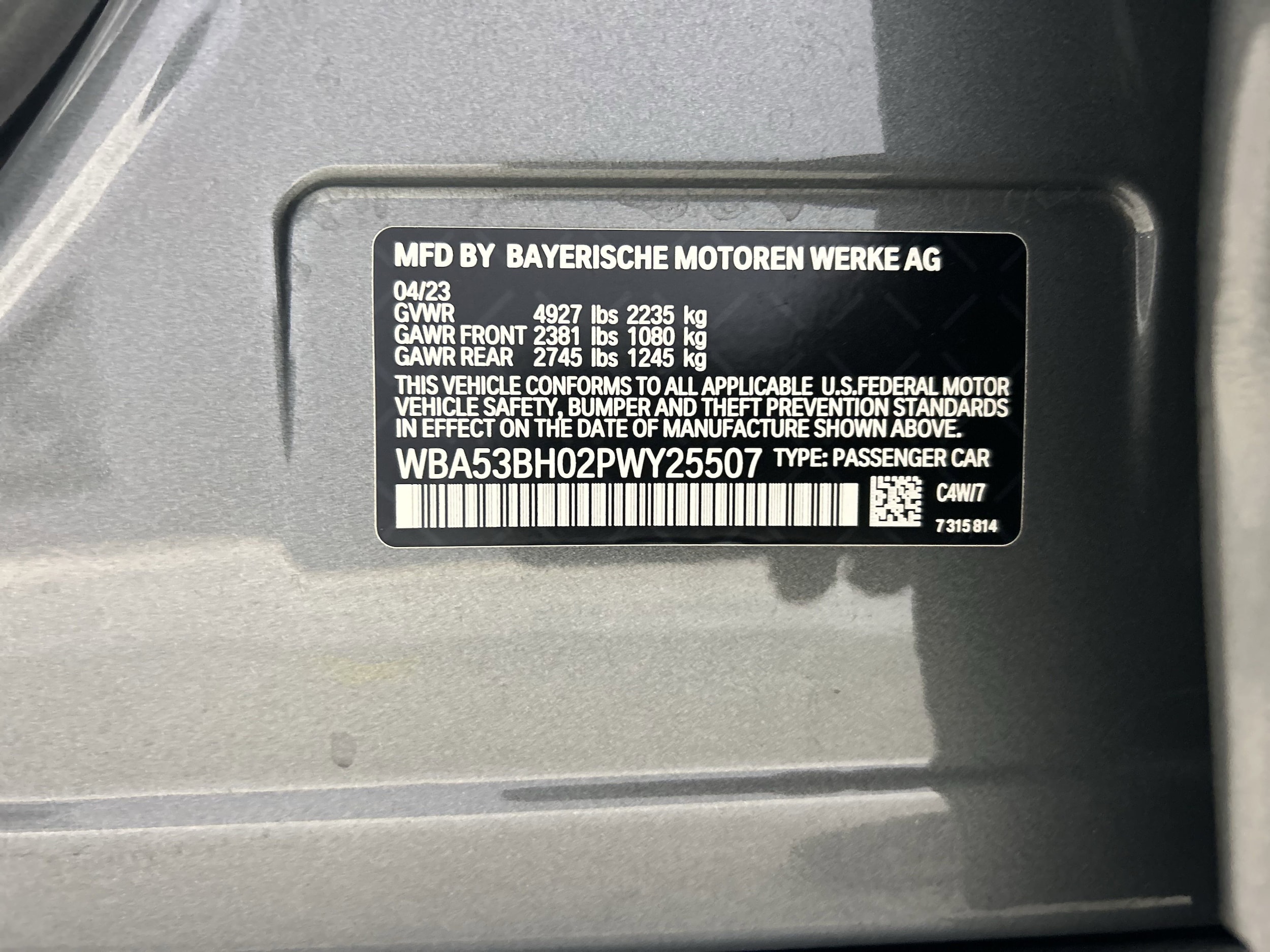 Certified 2023 BMW 5 Series 530i with VIN WBA53BH02PWY25507 for sale in Long Beach, CA