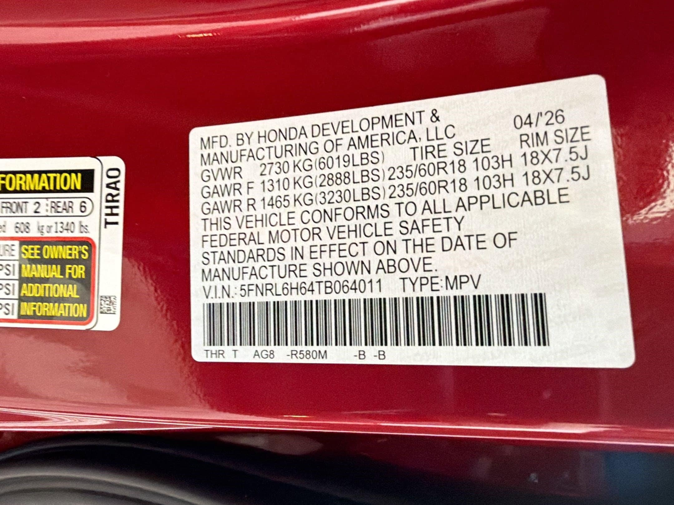 2026 Honda Odyssey EX-L - Photo 20