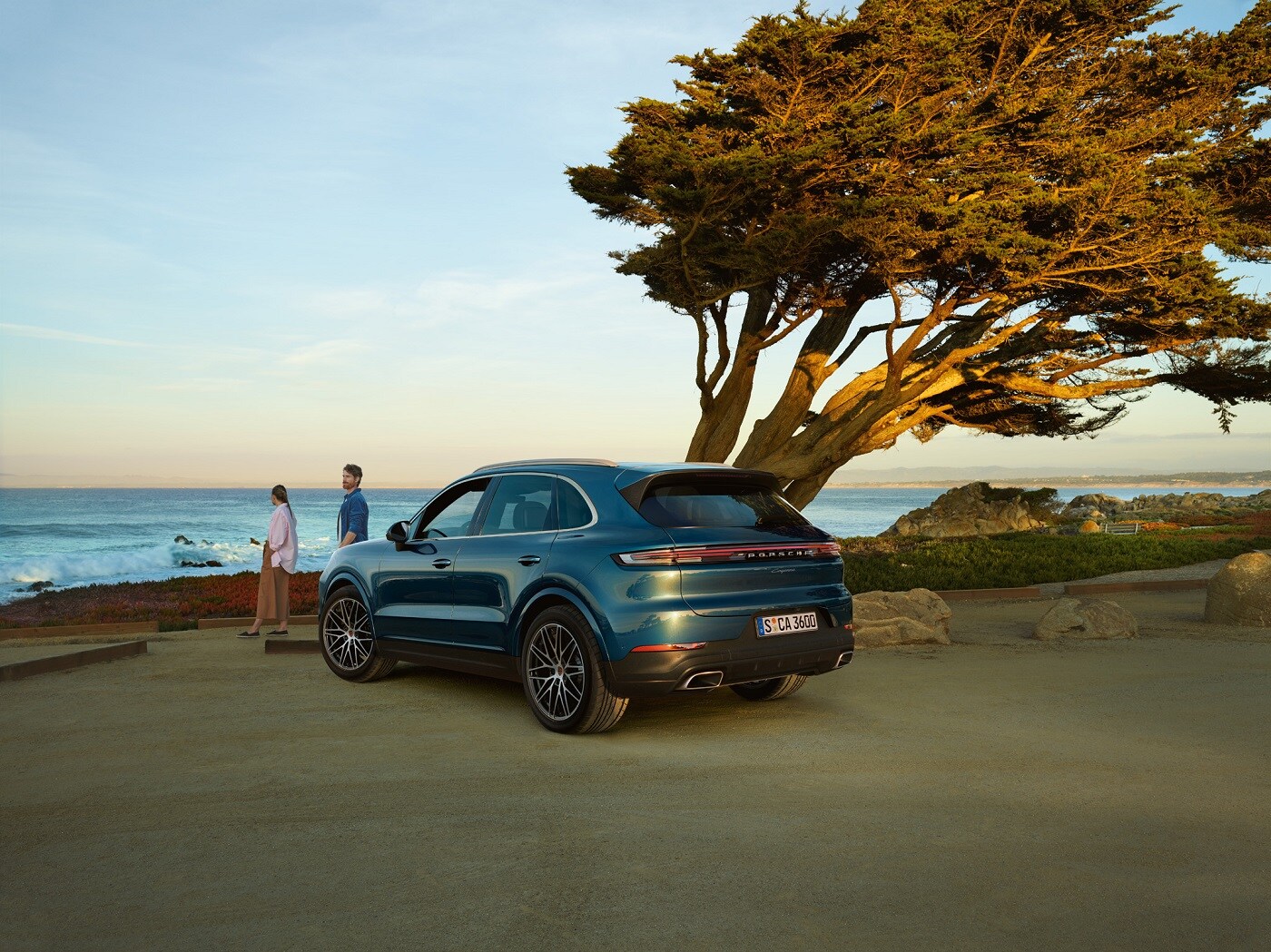 Porsche Cayenne Porsche Cayenne parked by the ocean