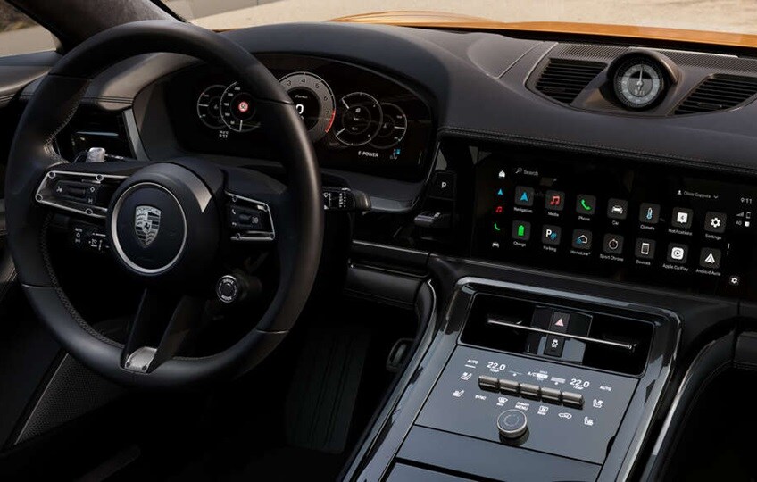 Porsche Panamera interior interior view of Panamera front interior