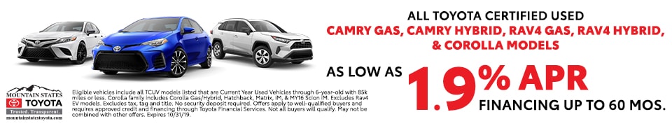 Certified Pre-Owned Toyota Vehicles in Denver | Mountain States Toyota