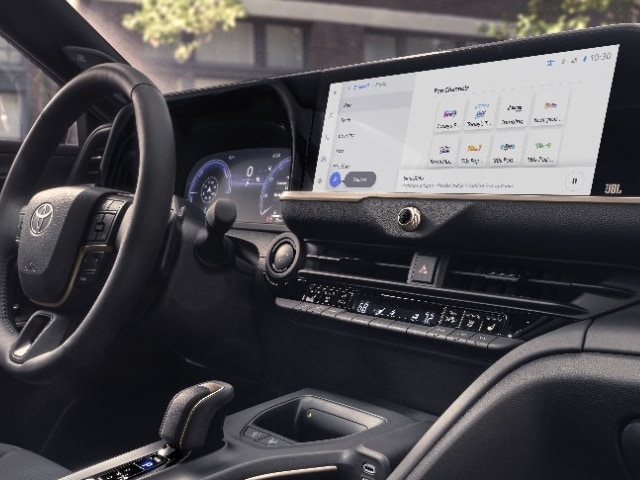 Interior center console of the Toyota
Crown