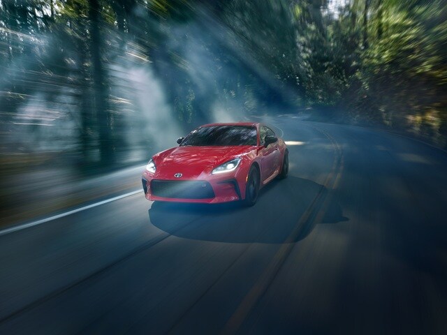 Toyota
GR86 base driving thru the forest