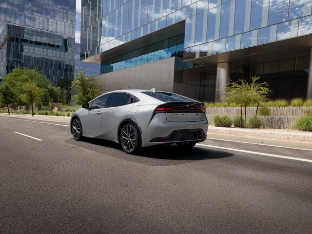 Prius XLE
driving in a desert city