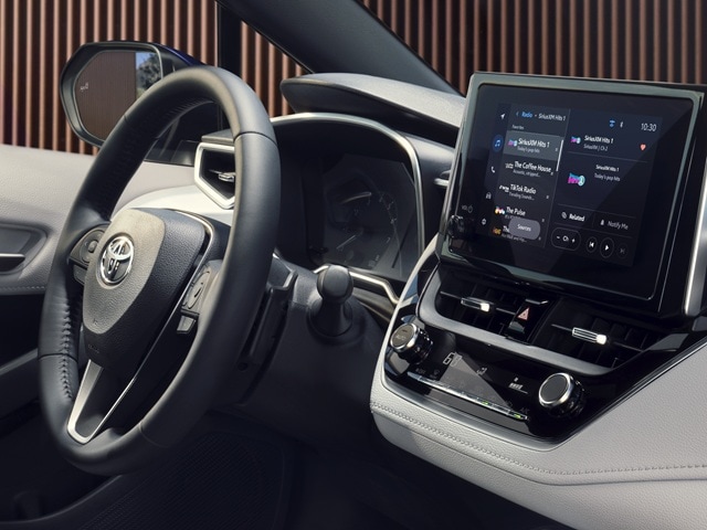 Center display console of a Toyota Corolla Hatchback FX