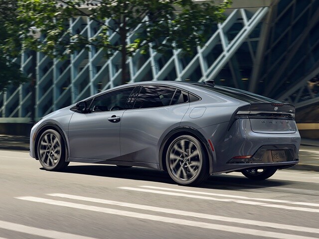 Prius XSE driving in a city