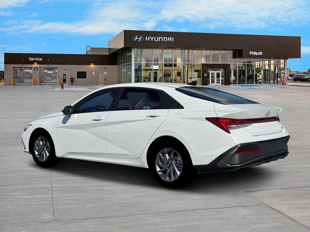 New 2026 Hyundai Elantra Hybrid Blue Sedan