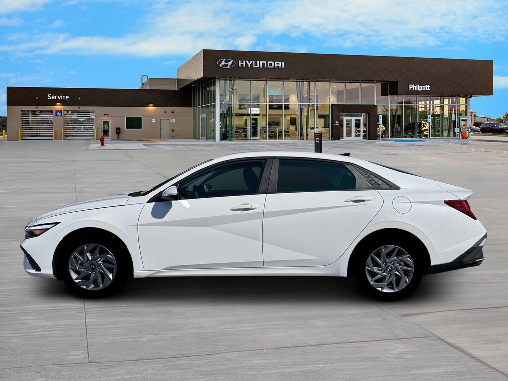 New 2026 Hyundai Elantra Hybrid Blue Sedan