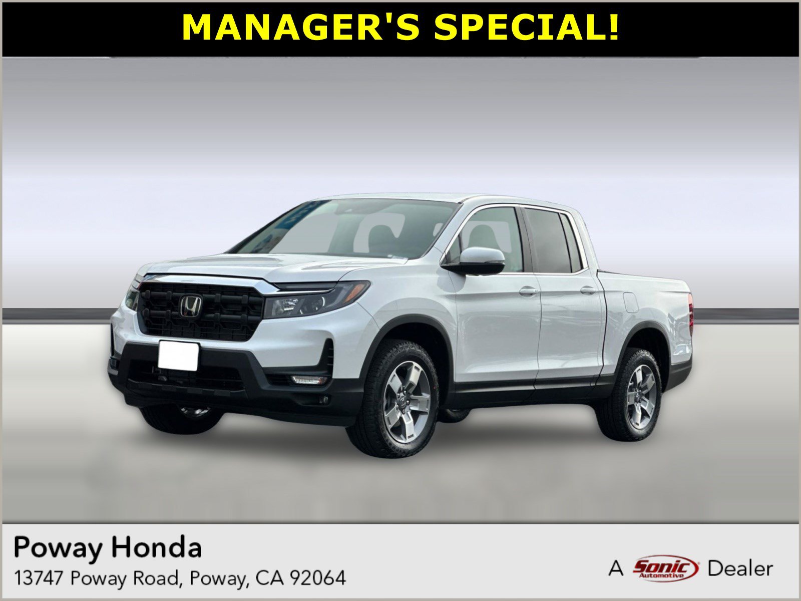 New 2026 Honda Ridgeline RTL Truck Crew Cab near San Diego