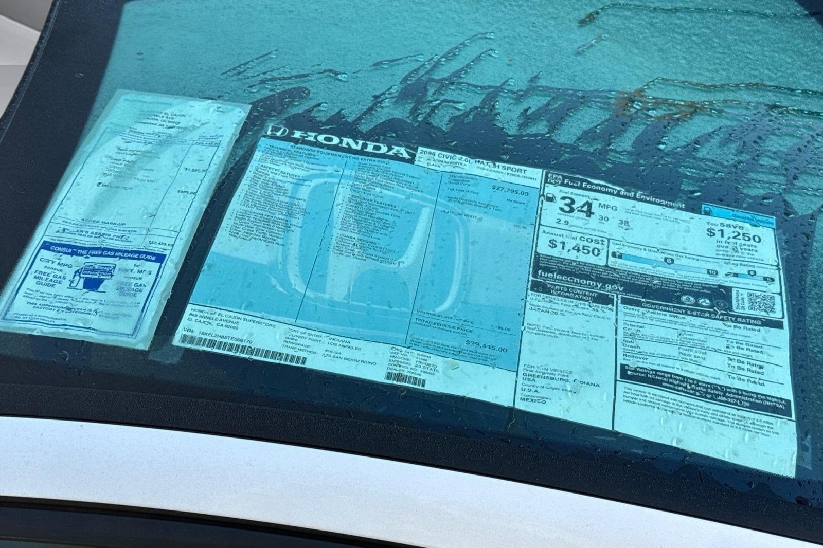 2026 Honda Civic Hatchback Sport - Photo 32