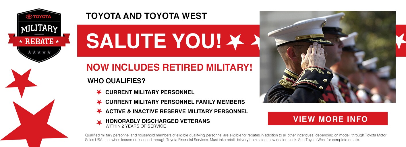 Military Rebate Toyota West