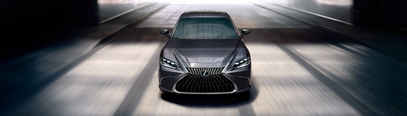 Grille of a gray Lexus ES