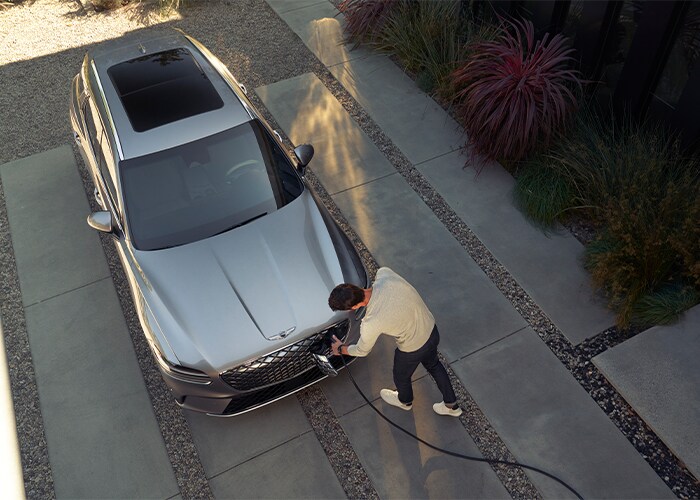 2023 Genesis Electrified GV70 being charged