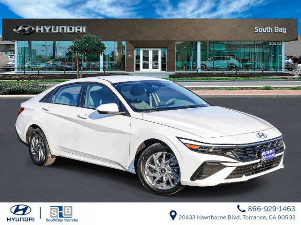 New 2026 Hyundai Elantra Hybrid Blue Sedan