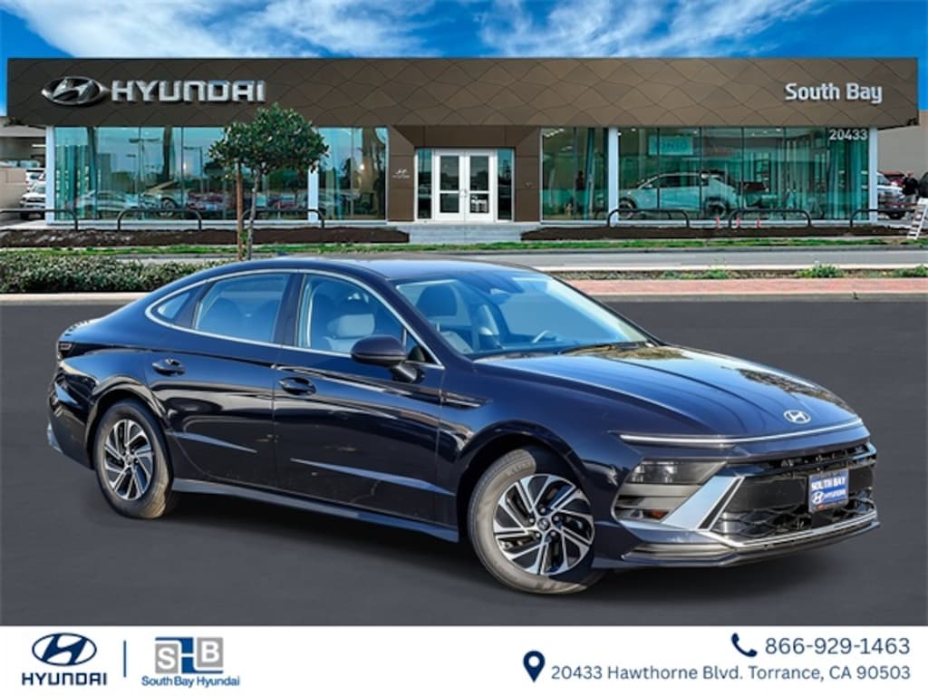 New 2026 Hyundai Sonata Hybrid Blue Sedan