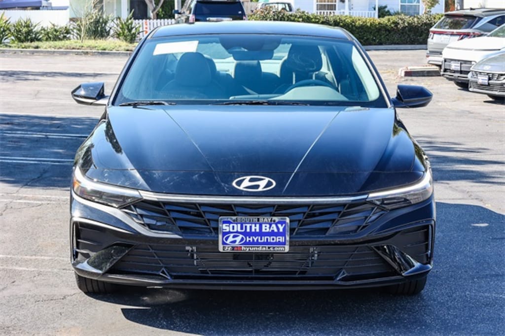 New 2026 Hyundai Elantra Hybrid Blue Sedan