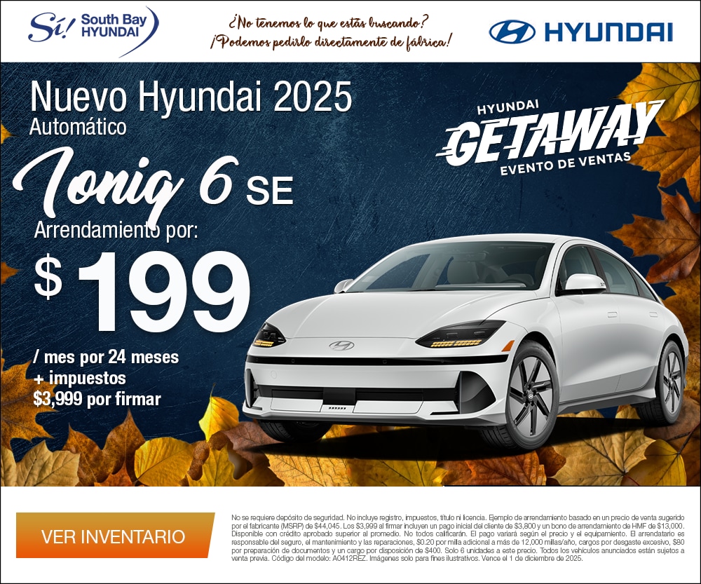 SBH_RTG_300x250_Spanish-2025-11-Ioniq-6.png Ofertas en Hyundai Ioniq 5. Equipo Sí en South Bay Hyundai. Hablamos tu idioma