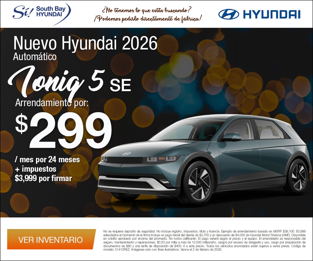 Ofertas en Hyundai Ioniq 5. Equipo Sí en South Bay Hyundai. Hablamos tu idioma