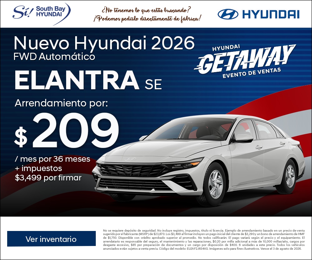 SBH_RTG_300x250_Spanish-2026-06-Elantra-getaway.png Ofertas en Hyundai Elantra. Equipo SÃ en South Bay Hyundai. Hablamos tu idioma